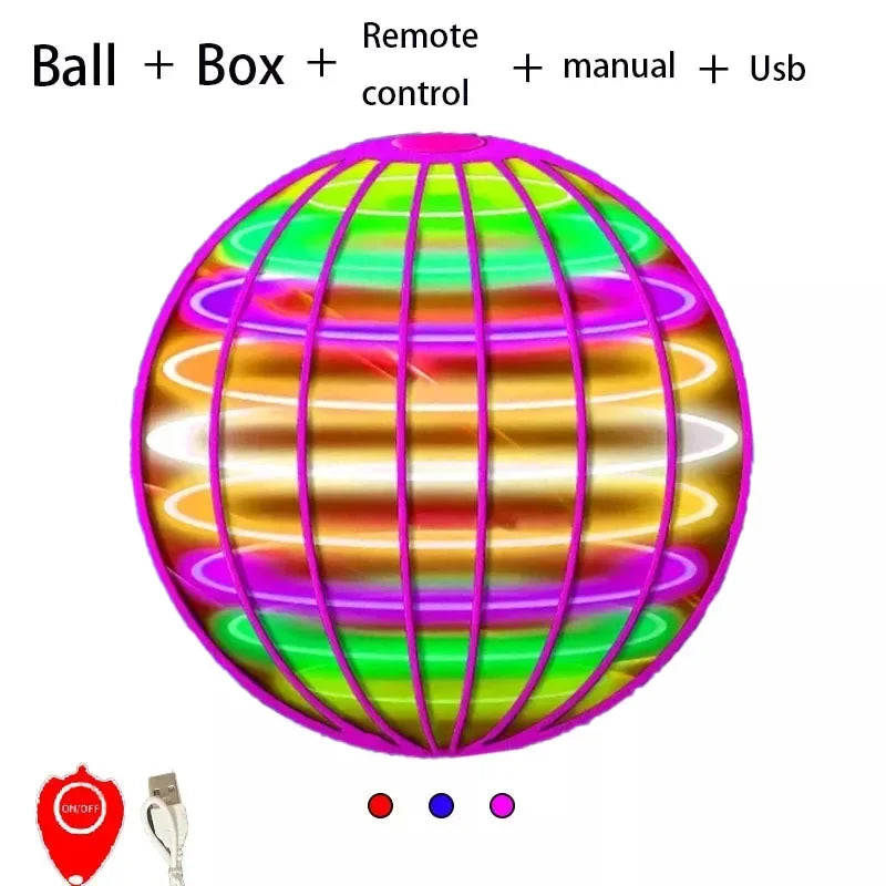 Boomerang Flyorb Magic Flying Ball with LED Lights Drone Hover Ball Fly Nova Orb Flying Spinner Fidget Toys Gift for Kids