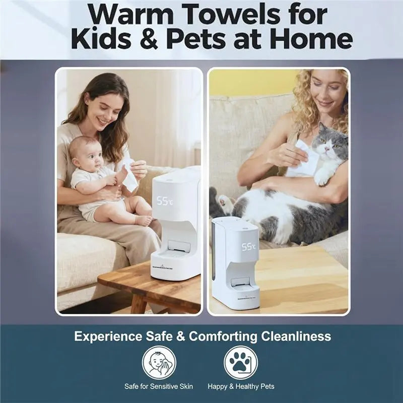 【NEW A39M】 Hot Face Towel Warmer Machine,Automatic Hot Towel Dispenser,131°F Adjustable Constant Temperature