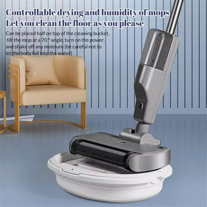 Handheld Cordless Hard Floor Sweeper Vacuum Cleaner Wireless Electric Mop Cleaner Automatic  2 in 1 Wet & Dry Home Cleaner