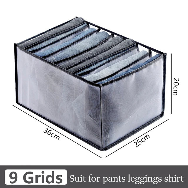 6-Grid Foldable Drawer Divider Underwear Storage Box, Wardrobe Organizer for Bras, Socks & Lingerie, Closet Storage Container