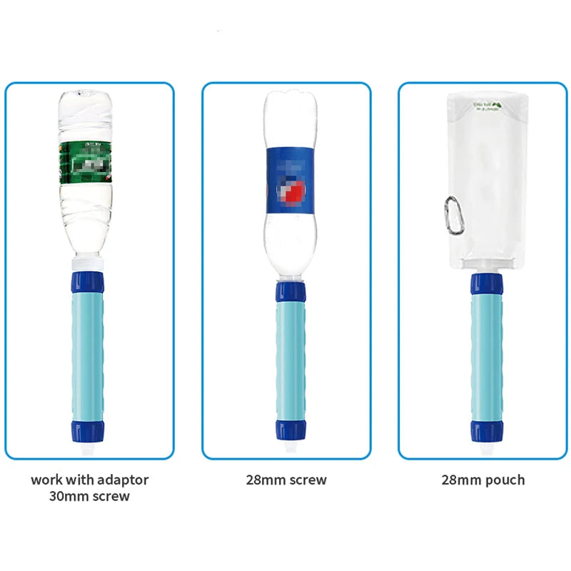 Filterwell Portable Camping Water Filter Straw Survival Outdoor Gravity Drinking Water Purifiers Hiking Supplies Tourist Travel