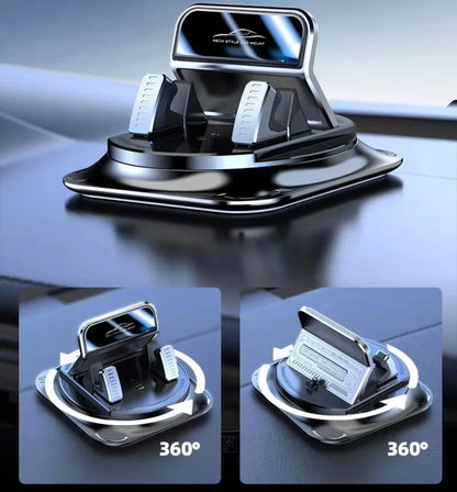 360° Rotatable Universal Car Phone Holder with Number Plate Dashboard Mount Easy Install Vehicle Mobile Phone Holder