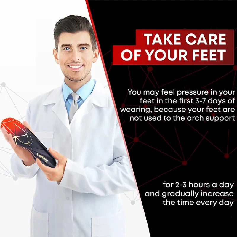 TPU Gel Shock Absorption Premium Orthopedic Sport Insoles for Feet Breathable Sole Pad Sport Arch Support Feet Pain Care Insole
