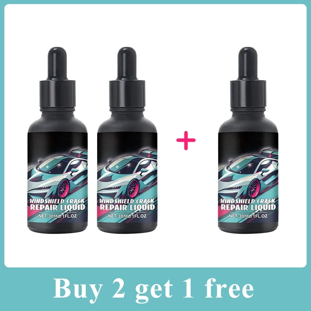 Magic Windscreen Crack Repair Set - Auto Glass Scratch Eraser for Cars Trucks Motorcycles
