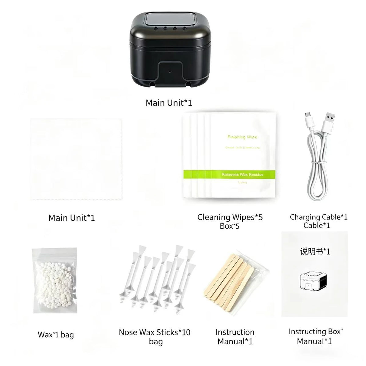 Portable mini wax heater for hair removal, constant temperature & safe, Type-C powered, natural plant-based wax, full-body de