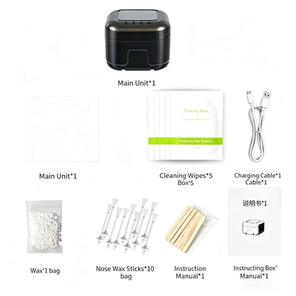 Portable mini wax heater for hair removal, constant temperature & safe, Type-C powered, natural plant-based wax, full-body de