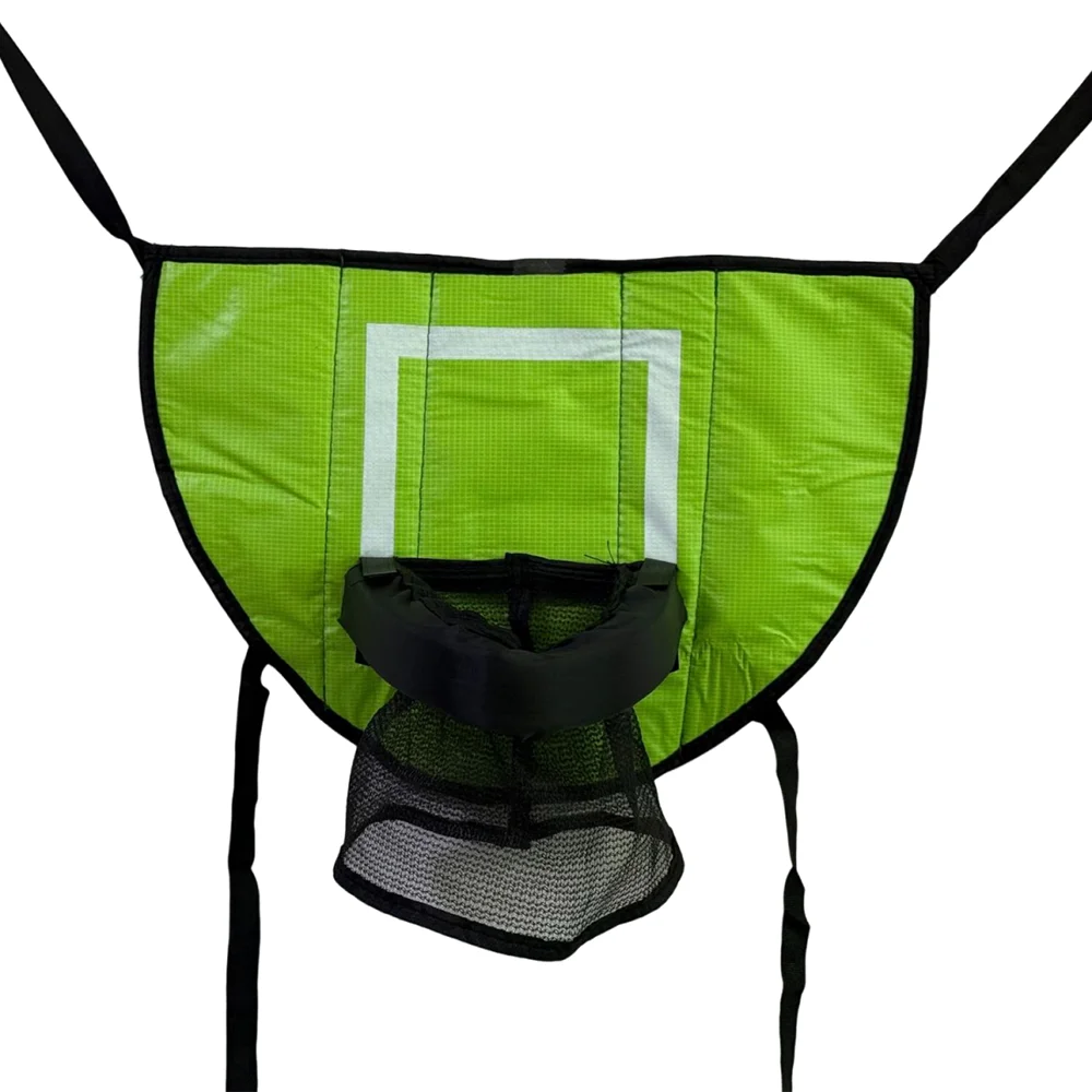 Foldable Trampoline Basketball Hoop Kit Safety Multipurpose Basketball Training with Pump and Ball Fun Mini Basketball Hoop