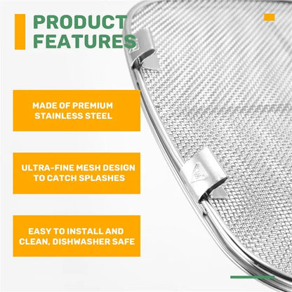 ABBZ-Replacement Splatter Shield For Ninja Foodi AG301 5-In-1 Indoor Grill Stainless Steel AG300 AG300C AG400