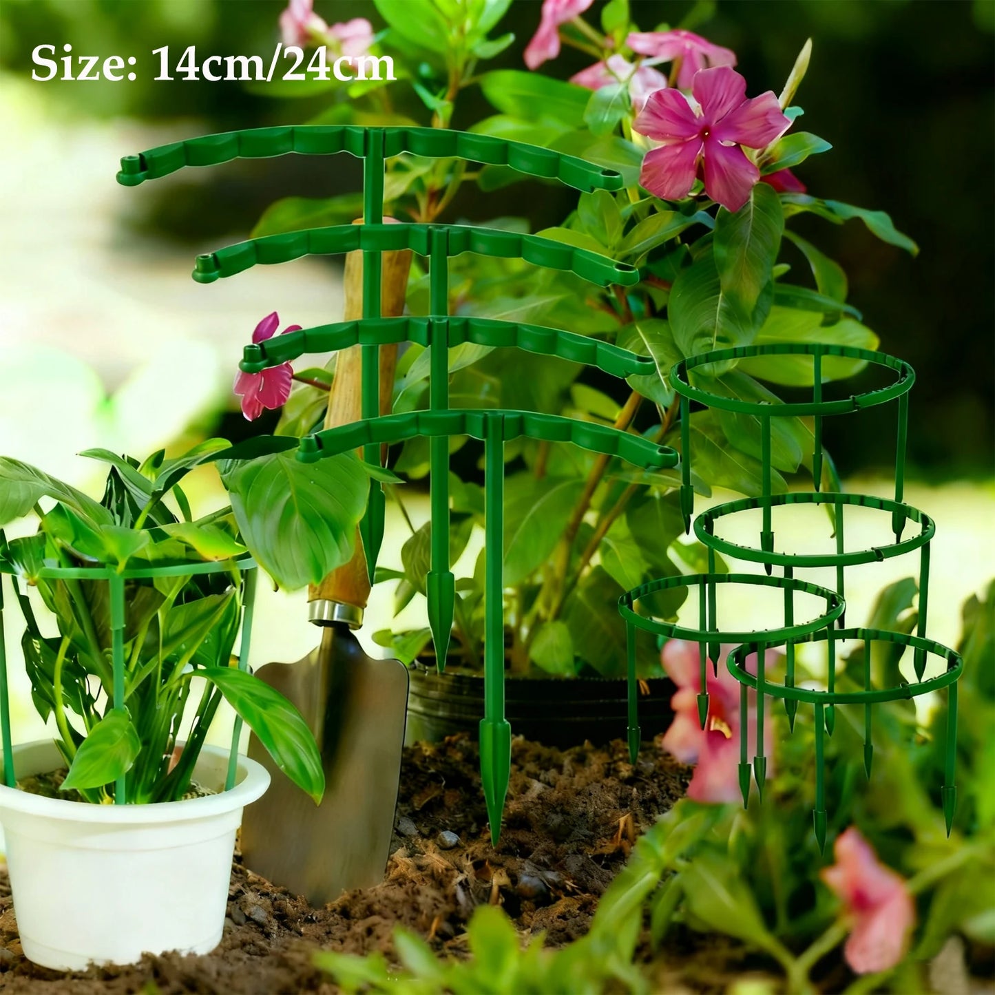 4/8PCS Plastic Plant Support Stakes, Garden Plant Stem Support Rods, Flower Vine Holder for Greenhouse, Potted Plants, Gardening