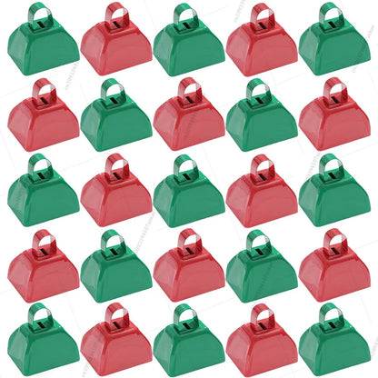 12-100 Pcs Metal Cowbells for Sporting Event 3 Inch Small Noise Makers Cow Bell for Football Event Wedding Party Favor for Guest
