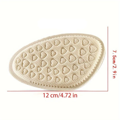 8 pcs Soft Forefoot Pads For High-heeled Shoes, Non-slip Half Insoles, Comfortable Forefoot Cushions For Foot Care