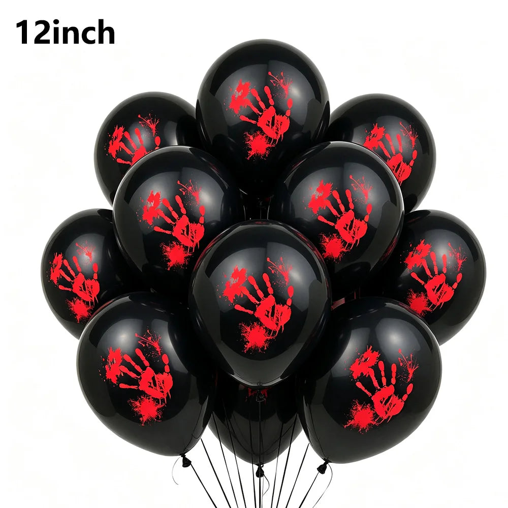 Halloween Black Orange White Latex Balloon Confetti Balloons Bouquet for Birthday Trick or Treat Halloween 2026 Home Decorations