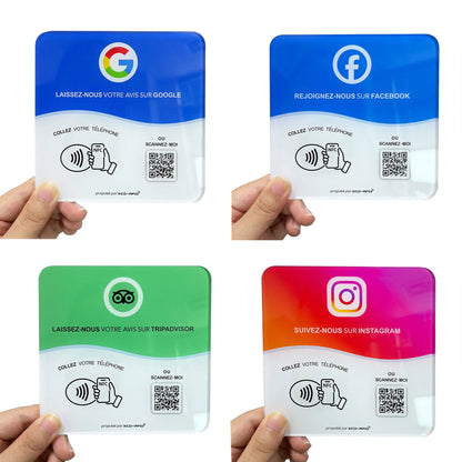 Tap The NFC Stand, Google NFC Review Card, Restaurant Bend Card, NFC Positive Review Card, Stand Desktop Review Card
