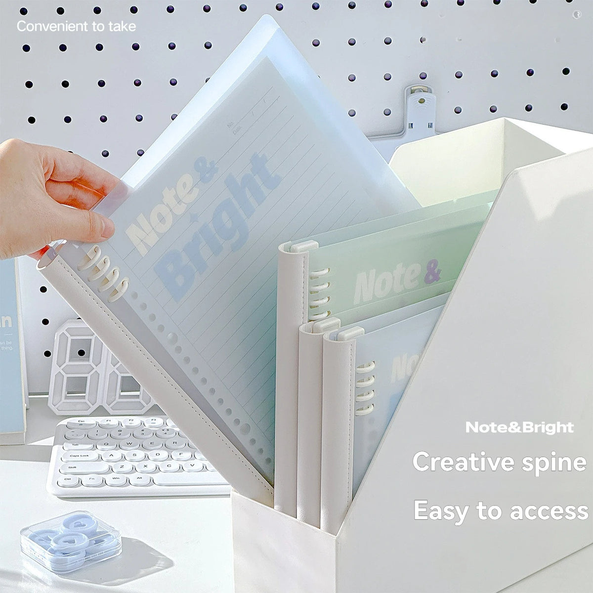 1PC A5/b5 Soft Spine Loose Leaf Notebook Detachable Notebook For Students To Flip 360 Degrees High Aesthetic Ins Style