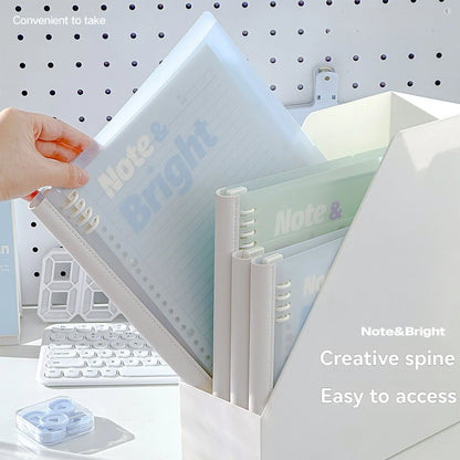 1PC A5/b5 Soft Spine Loose Leaf Notebook Detachable Notebook For Students To Flip 360 Degrees High Aesthetic Ins Style