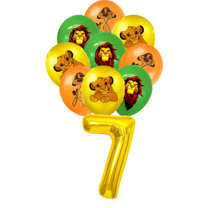 Lions Thme Boy Birthday Party Decorative Supplies Paper Cup Plates Napkin Caketopper Balloon For  Baby Shower Parties Decoration