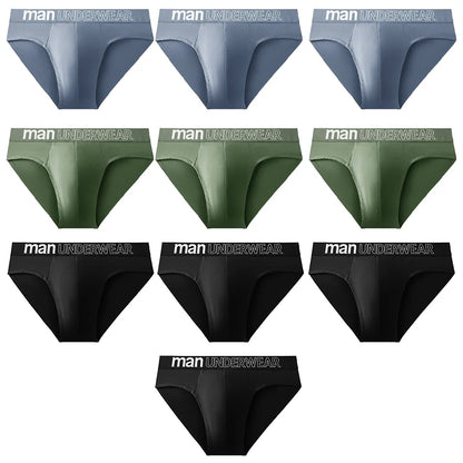 10 Pcs/Lot Men's Briefs Underwear Letter Comfortable Panties Shorts Sexy Boxer Shorts  Gifts for Man Underpants