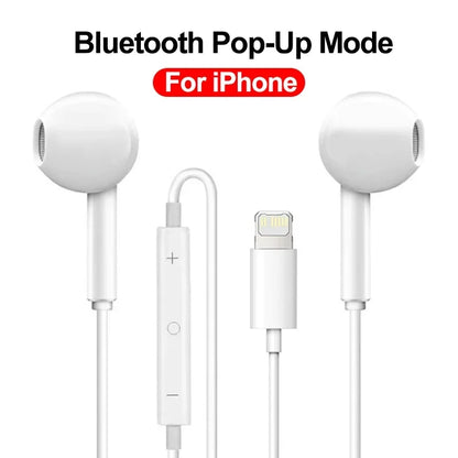 Original Headphones For Apple iPhone 14 11 12 13 Pro Max Earphones XR X XS SE 6 6S 7 8 Plus Bluetooth Wired Earbuds Accessories