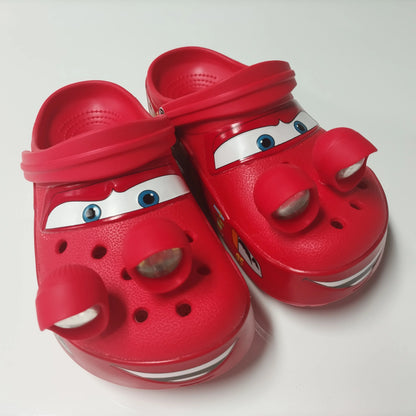 Cartoon Clogs with LED Light Shoe Charms Glow in Dark Garden Shoes Summer Beach Sandals Lightweight Slip On Clogs