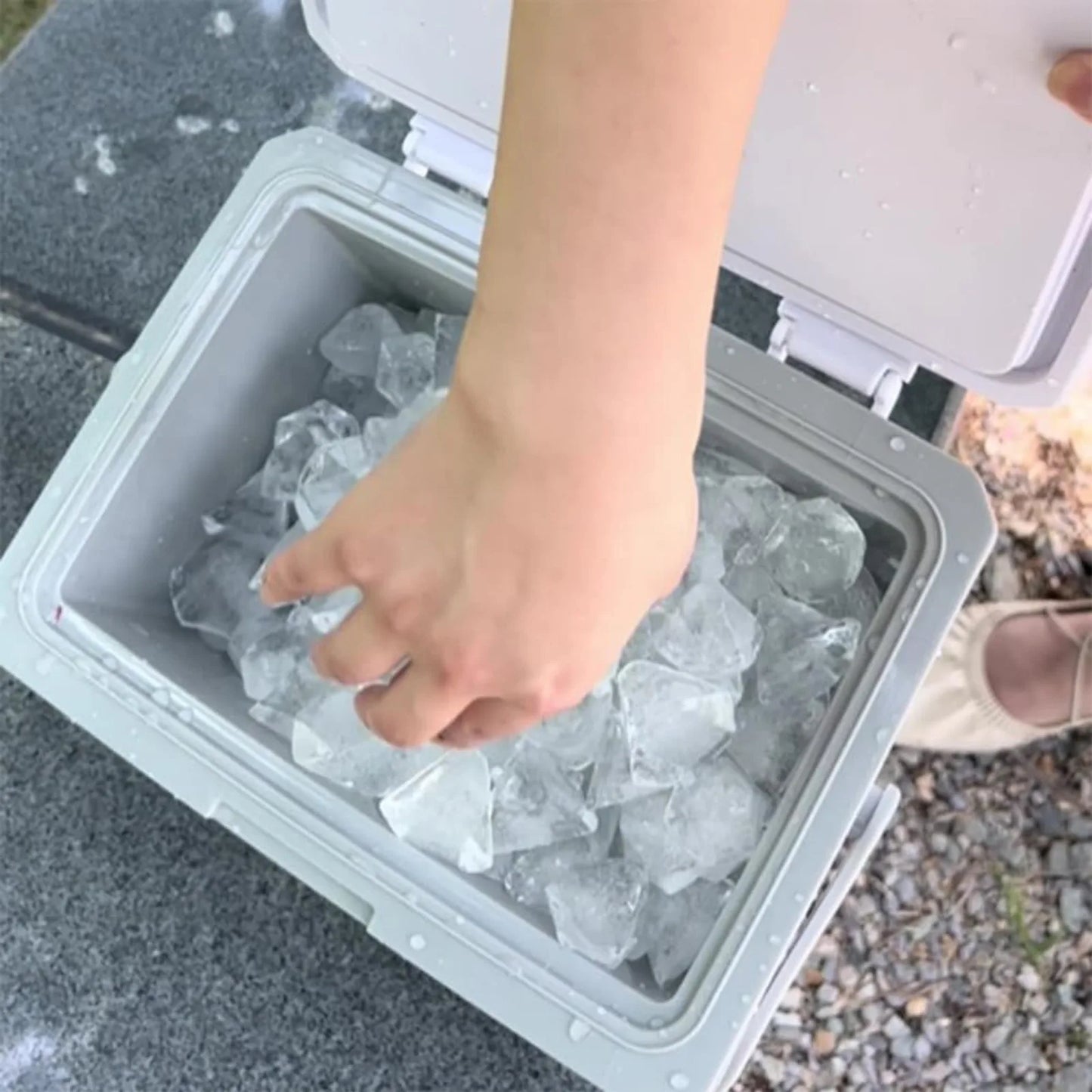 Portable Refrigerator 5L Mini Fridge Car Cooler with Handle Insulated Camping Freezer Compact Outdoor Storage Box for Road Trip