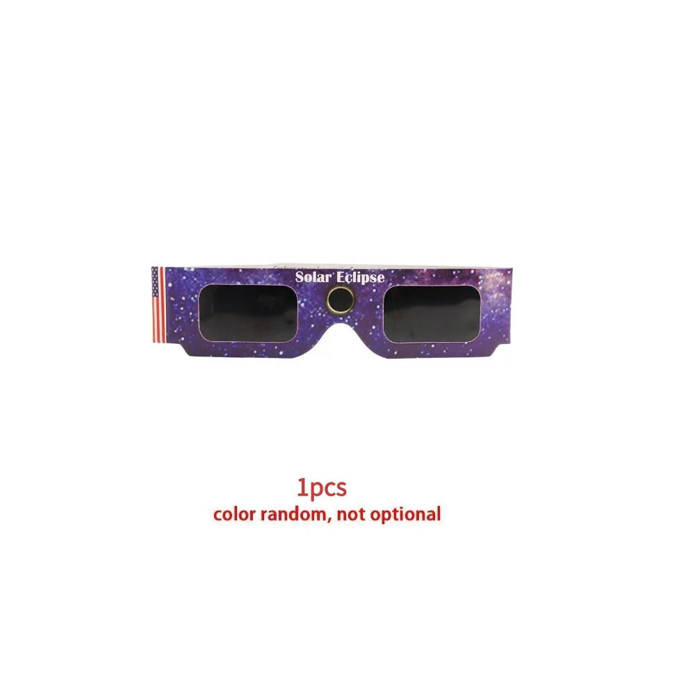 1-100pcs Paper Solar Eclipse Glasses Anti-uv Viewing Glasses Safe Shades Observation Solar Glasses Protect Eyes Random Color