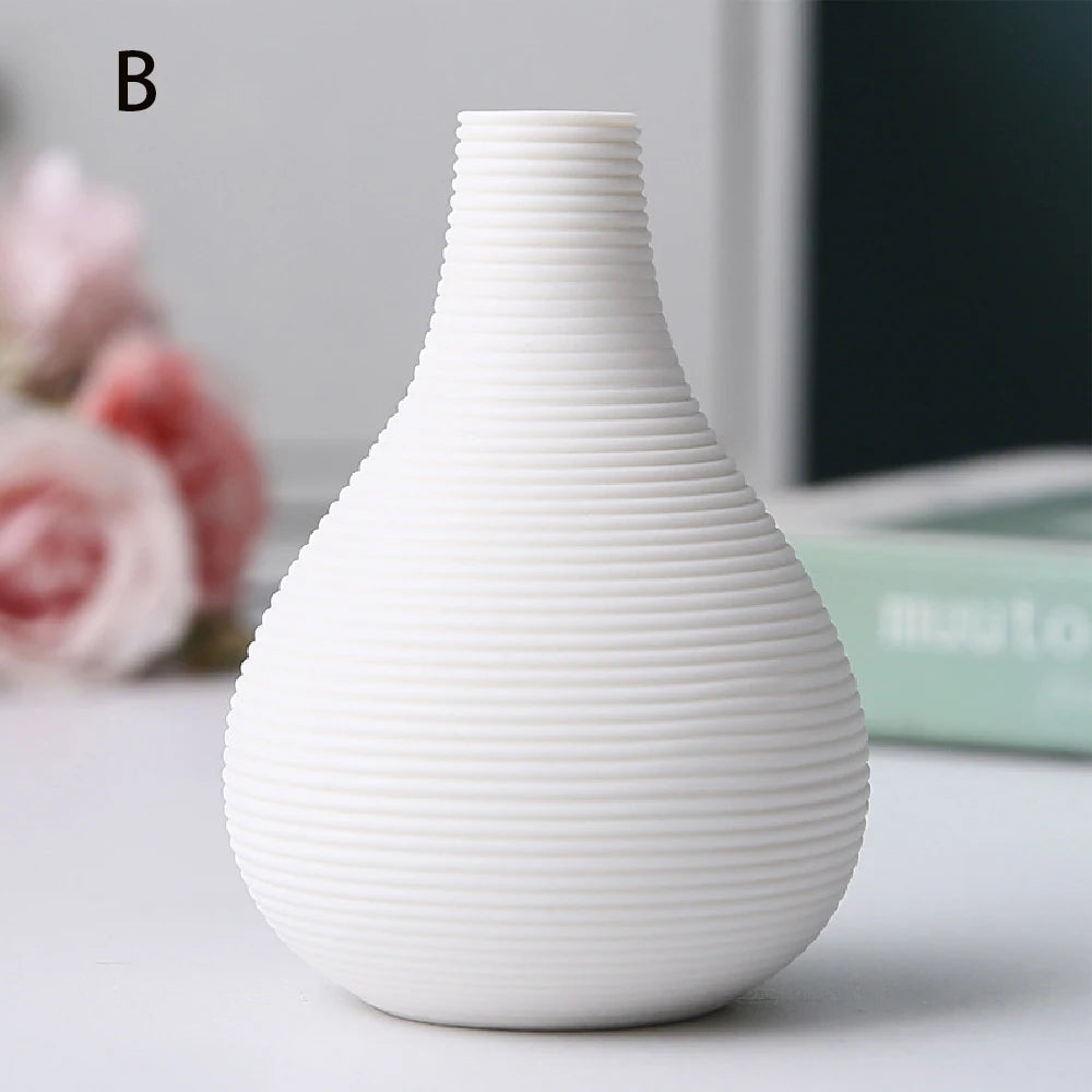 Small ceramic vases, simple home decor, living room decoration, dry flower planters, handicrafts, hydroponic vases