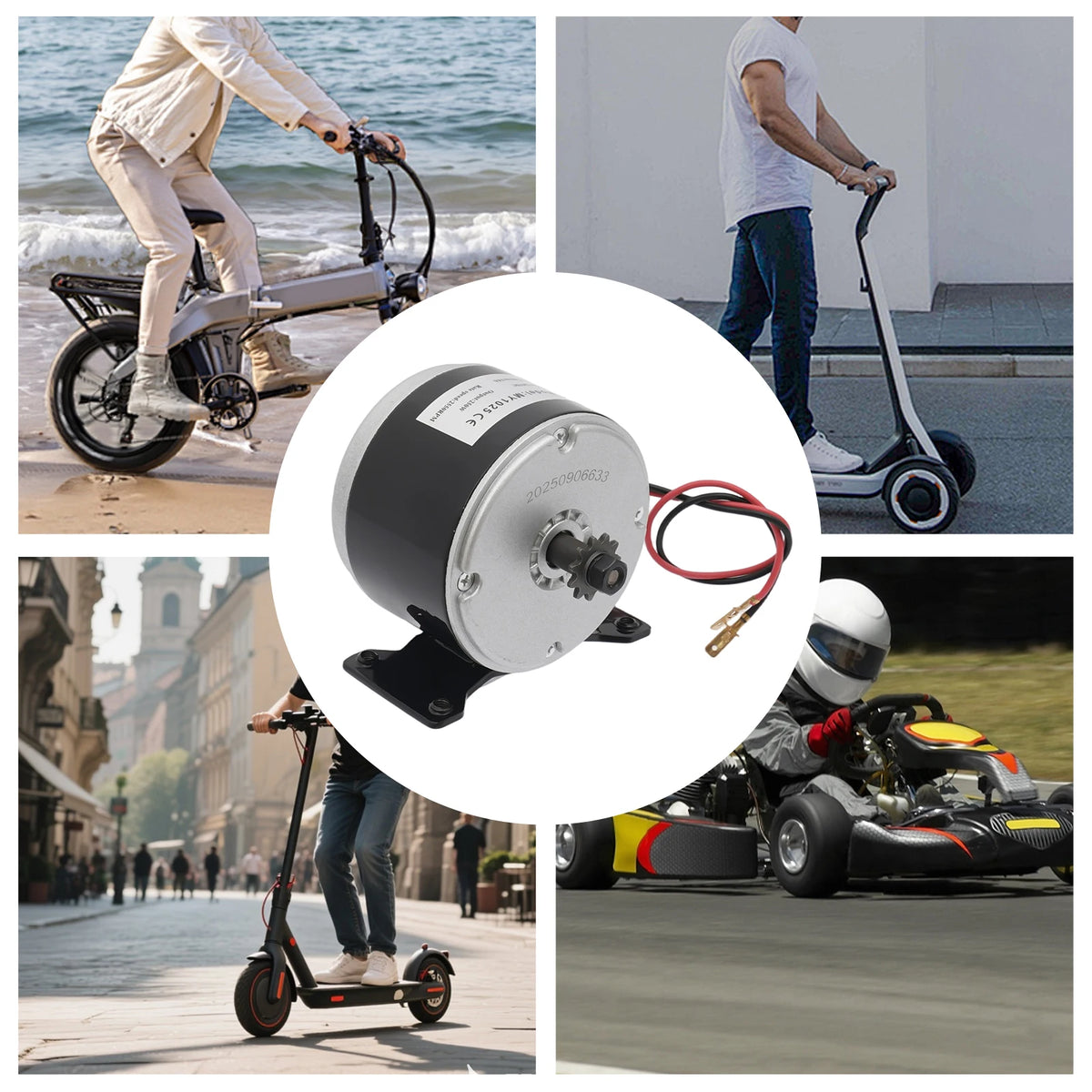 250w 24v Pure Copper Electric Scooter Motor, Brushed E-Bike Motor Lightweight Chain Drive Motor for E-Scooter Mini Motorcycle