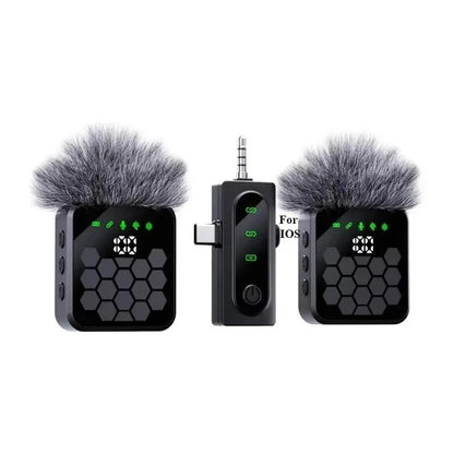 Wireless Lavalier Microphone for Camera,iPhone,Android,Video Recording  Microphone Reverb Sound Podcast Noise Reduction Clip Mic