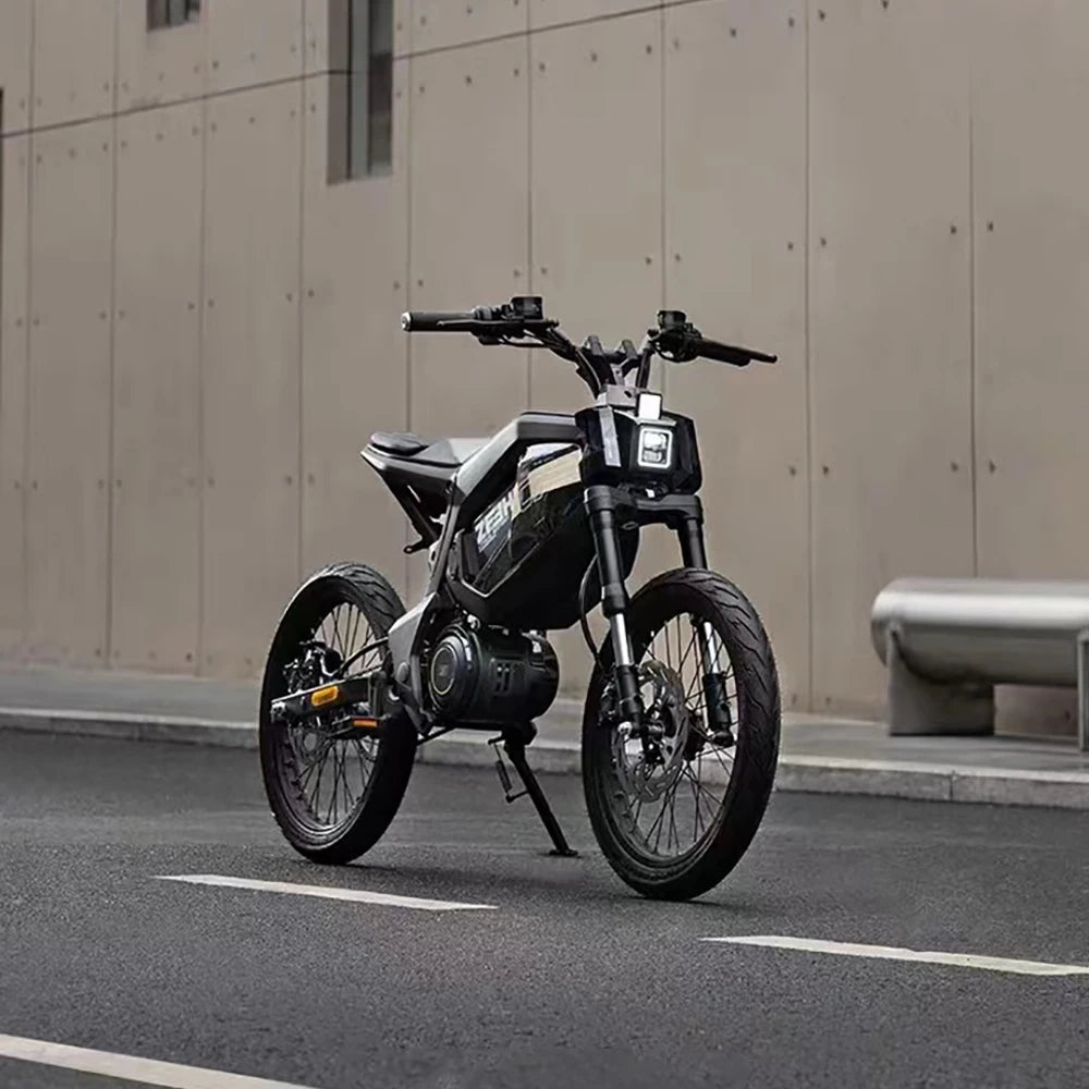 City Electric Motorcycle | 17-Inch Mid-Motor E-Scooter | 50 KM/H Urban Commuter