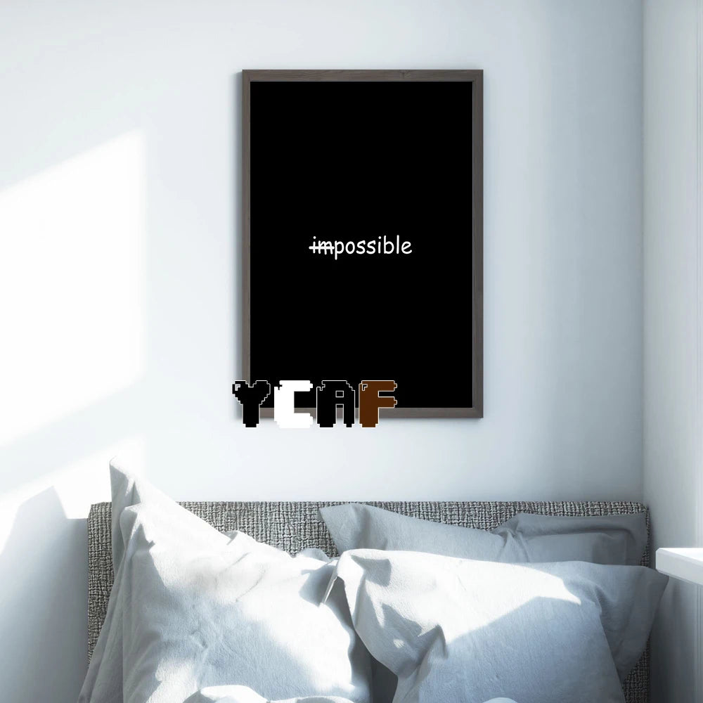 Motivational Quotes Black Minimalist Poster Canvas Aesthetic Decor for Office Quote Wall Art Decoration Gym Inspirational Poster