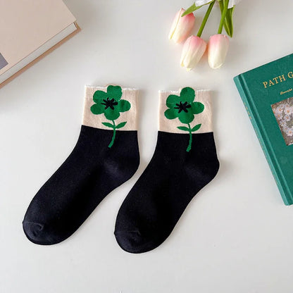 New Women Socks Korean Style Flower Trend Casual Cotton Socks Girls Frilly Ruffle Cute Sweet Breathable Kawaii Crew Socks Girls