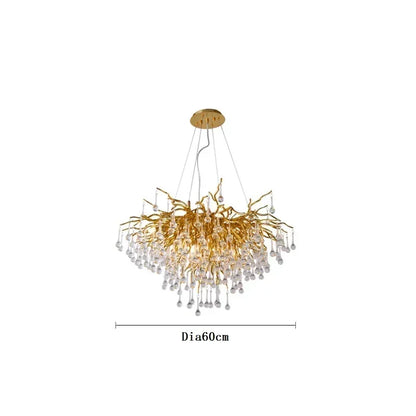 American Luxury Crystal Ceiling Chandelier Modern Art Living Dining Bedroom Hanging Lamp Hotel Hall Home Decor Pendant Lights