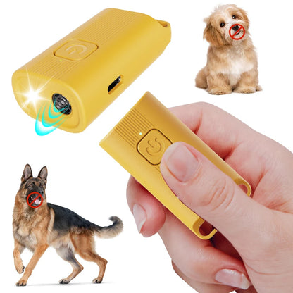 Portable, Rechargeable Dog Training Anti-Barking Device with LED Light (Non-Shock Warning Device)