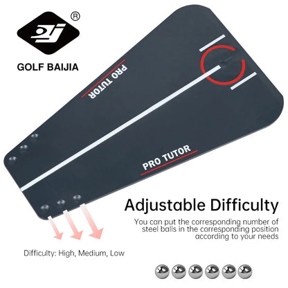 Portable Acrylic Golf Practice Tutor Putting Mirror Training Tools for Beginners Children Adults Golf Training Assistant