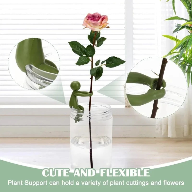 3pcs Plant Figurine Support Frame Cute Plant Stand Plastic Greenhouse Layout Fixed Rod Indoor Flower Plant Vine Climbing Bracket