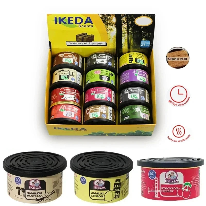 Car Air Freshener  Scent Organic Cans Odor Eliminator Essential Long-Lasting,Strong Fragrance For Home Closet and Car