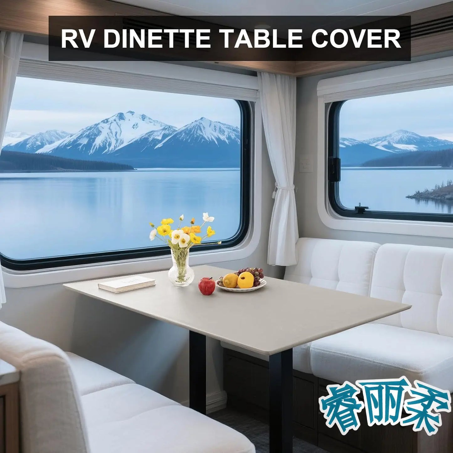 Waterproof Table Cloth Picnic Elastic PU Leather Fitted Edged Table Cloth Stretch Square/Rectangle Table Cover Wipe-Clean