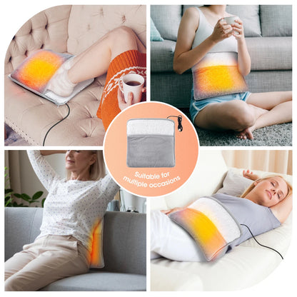 USB Foot Warmer with Soft Flannel, Heated Feet Warmer for Cold Feet, Washable Plug In Foot Heater for Office Home Desk Women