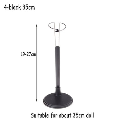 Doll Bracket White Black 15/20/25/35/45CM Adjustable Metal Stand Holder Toy Store Display Support Accessories Toy Store Display