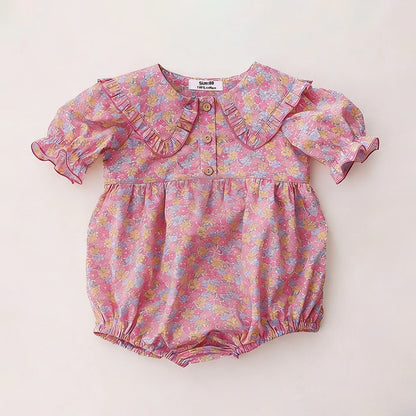 0-2y Baby Girls Clothes Cotton Linen Sleeveless Infant Girl Rompers