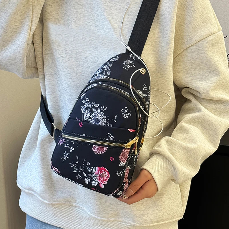 Crossbody bag, crossbody purse, shoulder bag, versatile bag, ethnic canvas backpack on the chest/back
