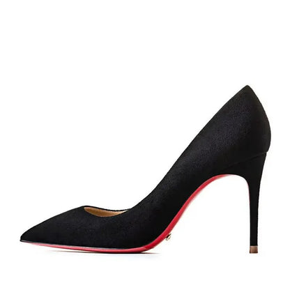 Plus Size 34-44 Sexy Red Shoes Dress Party Wedding High Heels Rubber Bottom Pointed Toe Spring Shallow Women Pumps