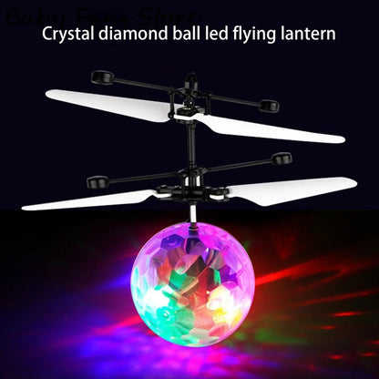 Flying Luminous Ball Toys RC Helicopter Aircraft Plane Flight Balls Led Light Electronic Infrared Induction Toys for Kids Boys
