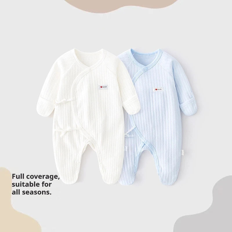 Hand-Wrapped Foot Onesie Baby Cotton Butterfly Clothes Newborn Clothes Newborn Baby Monk Clothes Ha Yi Climbing Clothes