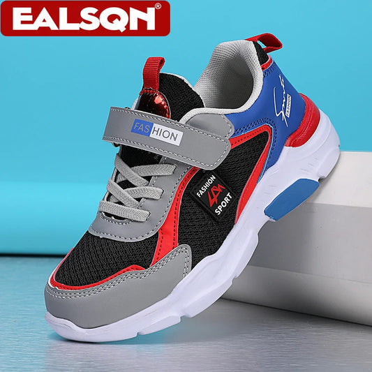 Children's Sports Shoes for Boys, Fashionable Mesh Breathable Casual Sports Shoes Lightweight Student's Running Sneakers