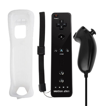 Controller for Nintendo Wii, Wii Remote with Silicone Case and Strap Compatible with Nintendo Wii/Wii U/Wii Mini with Motion