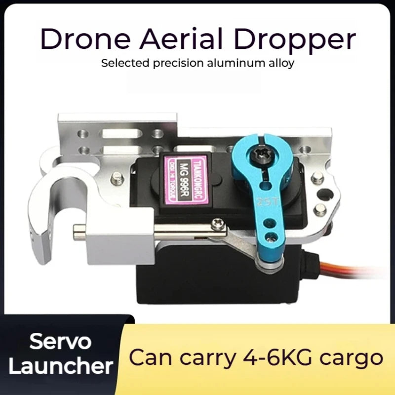 Drone Air Drop Device Waterproof Bait Dropper Servo Release Hook for Fishing Boat Rescue Rope Drop Delivery Throwing System