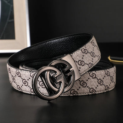 2024 New business Male Famous Style Metal Automatic Buckle Luxury Brand Women Belt Genuine Leather Belts for Men Strap jeans