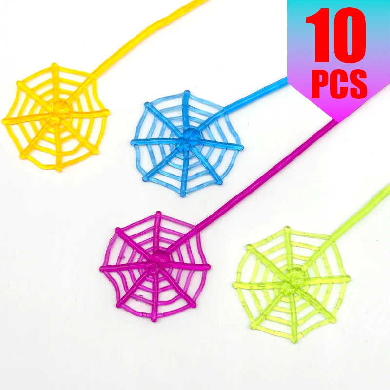 Adhesive Spider Web Party Small Gift Set for Halloween Birthday Candy Bag Classroom Prize Themed Party Favors