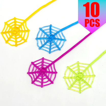 Adhesive Spider Web Party Small Gift Set for Halloween Birthday Candy Bag Classroom Prize Themed Party Favors